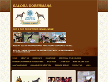 Tablet Screenshot of kaloradobermans.com